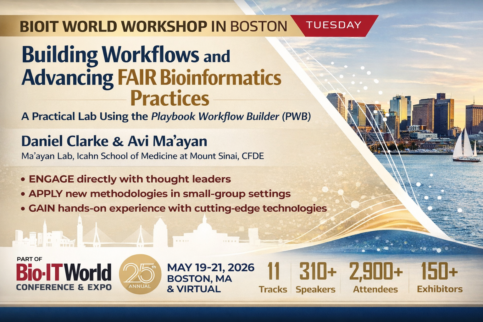 Building Workflows and Advancing FAIR Bioinformatics Practices: A Practical Lab Using the Playbook Workflow Builder